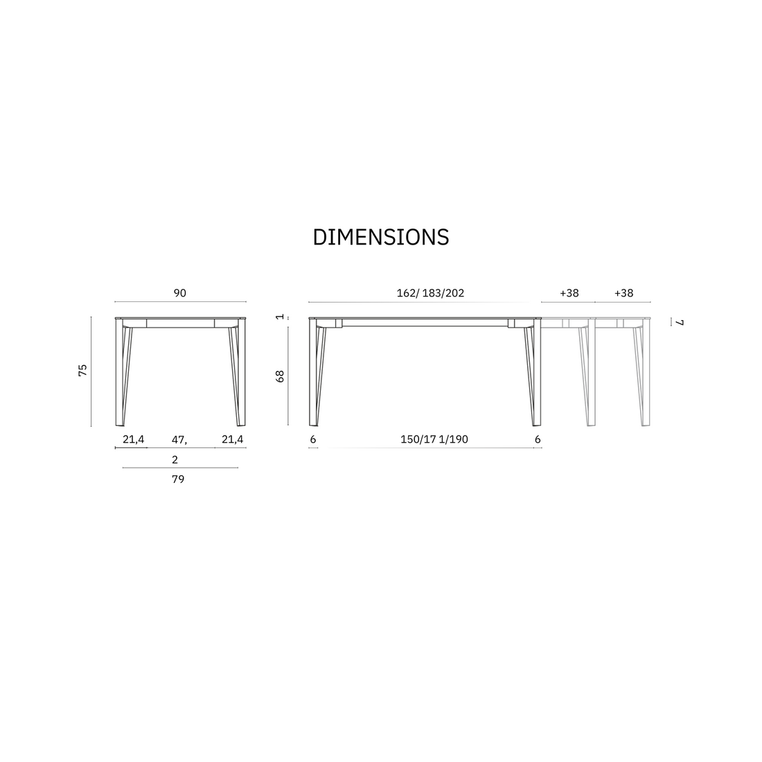 Decapo Plus | Extendable Dining Table
