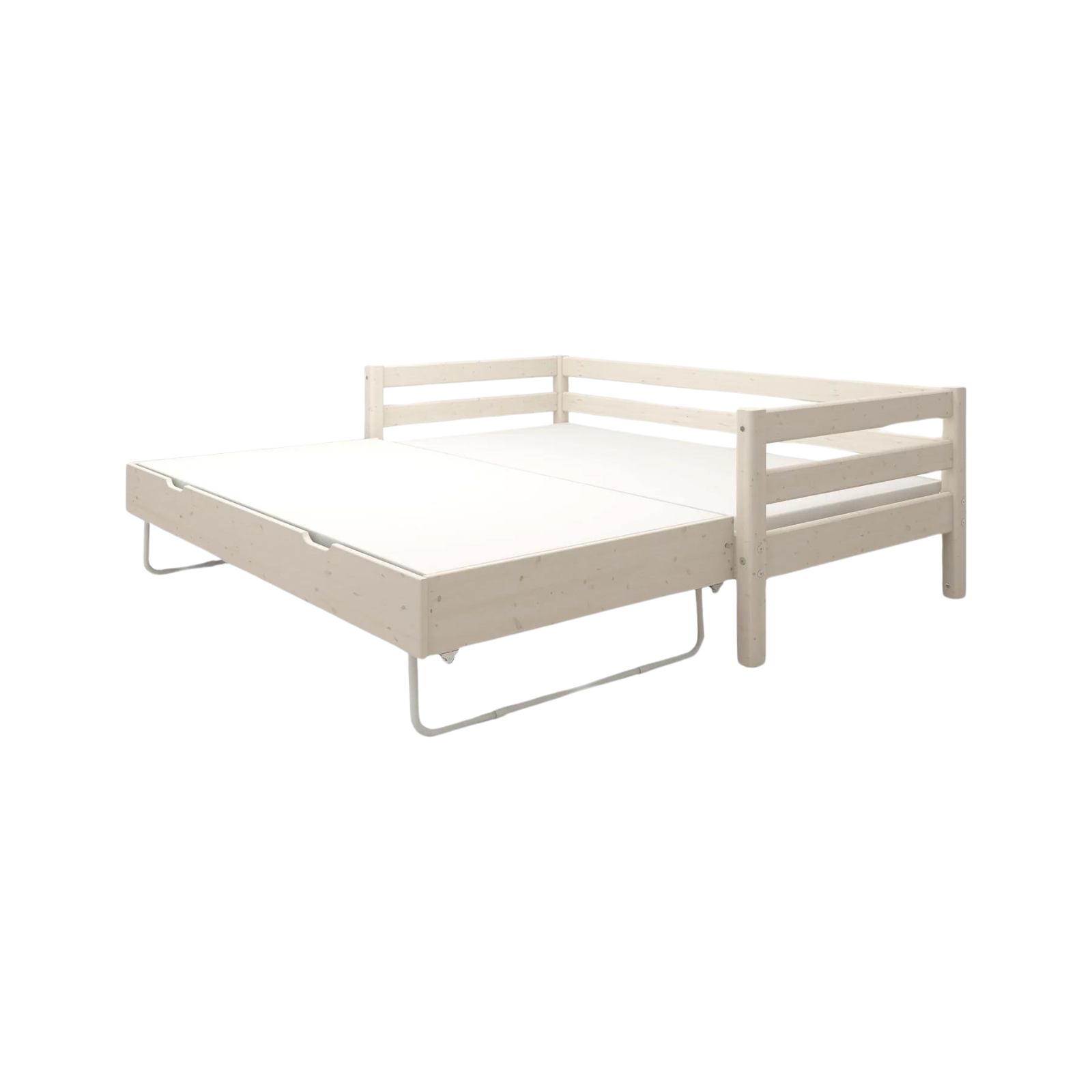 FLEXA Single Bed with pull-out bed CLASSIC Collection open with mattress