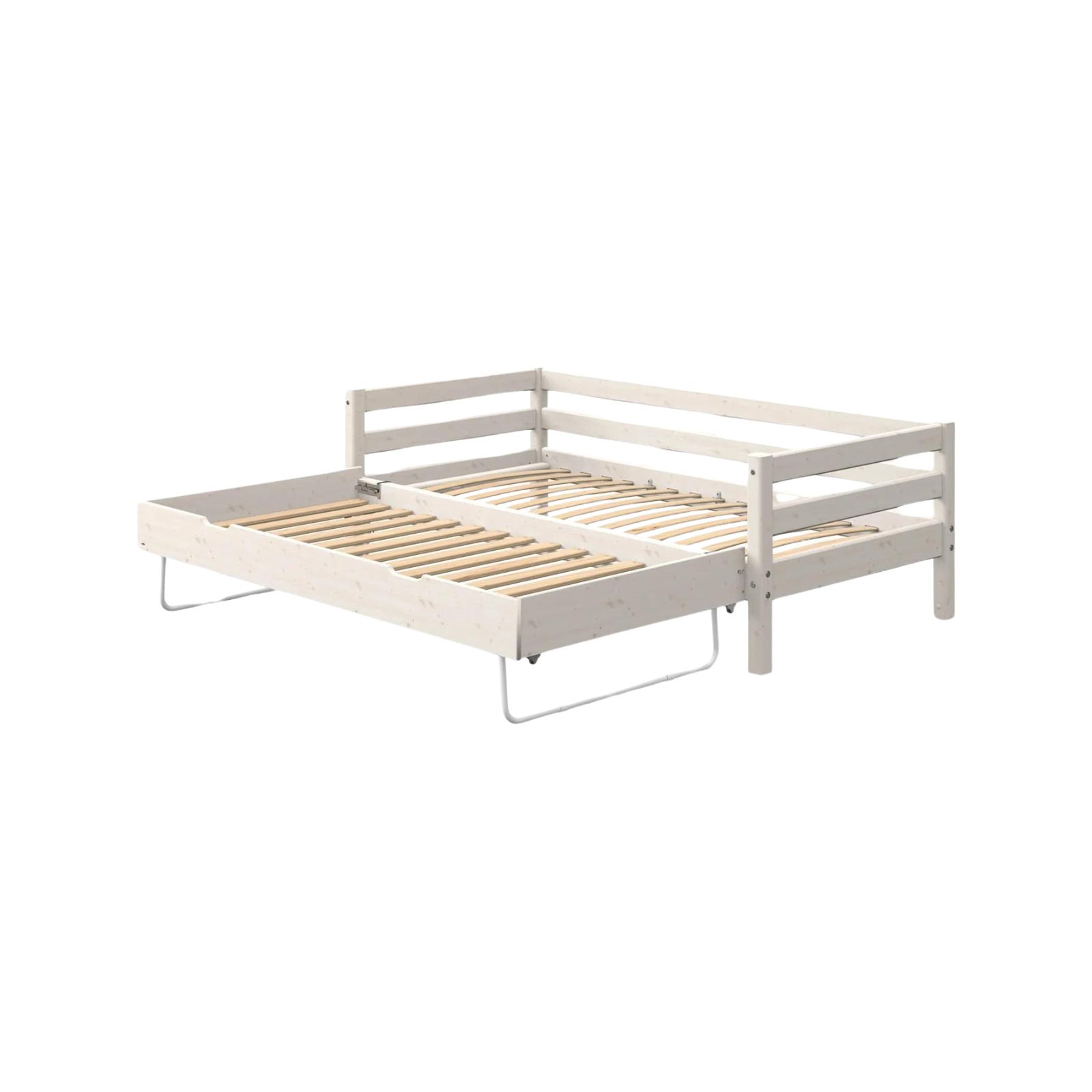 FLEXA Single Bed with pull-out bed CLASSIC Collection open without mattress