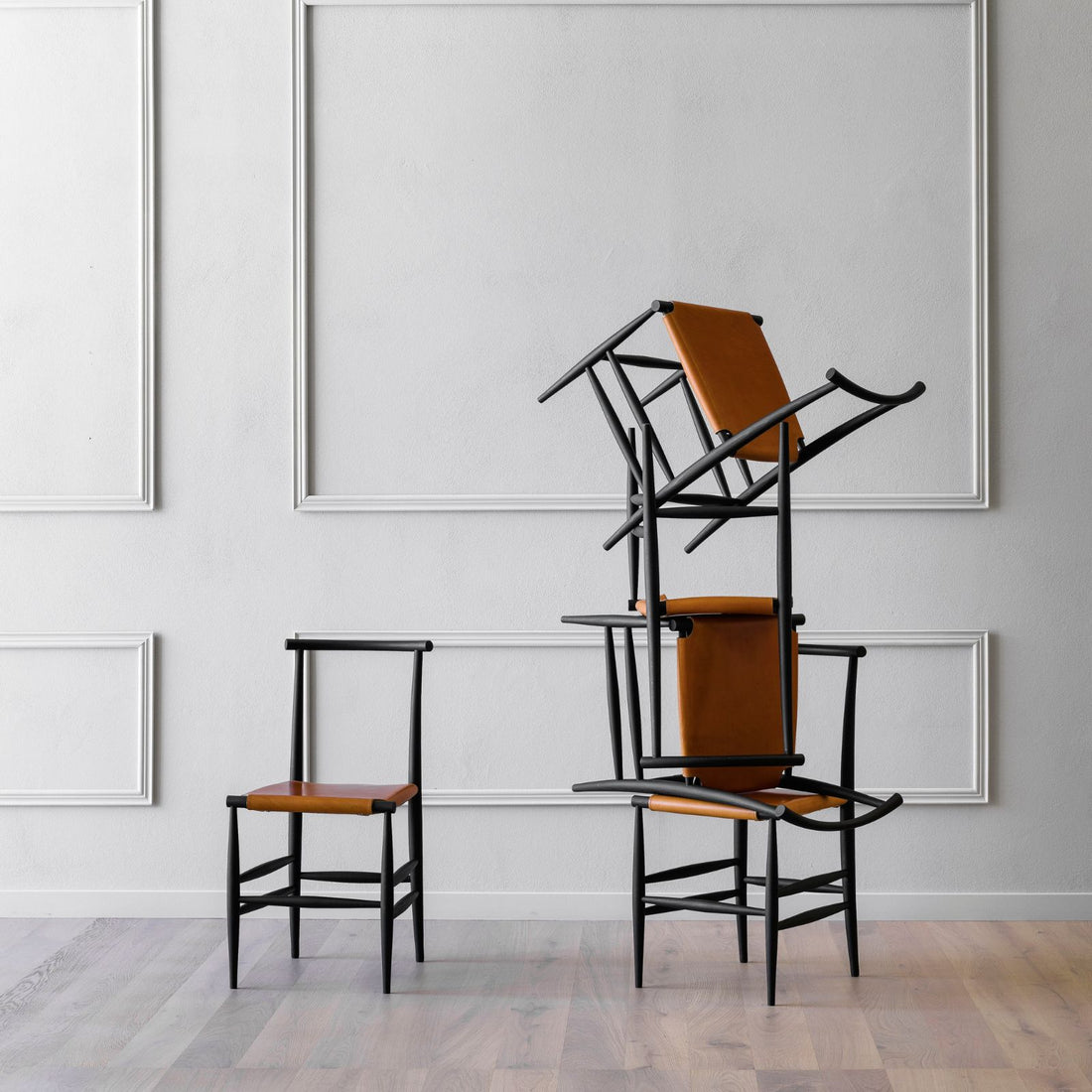 Pelleossa | Dining Chair With Leather Seat