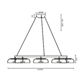 Blossi 8 | Nordic Gold and Clear Glass Chandelier