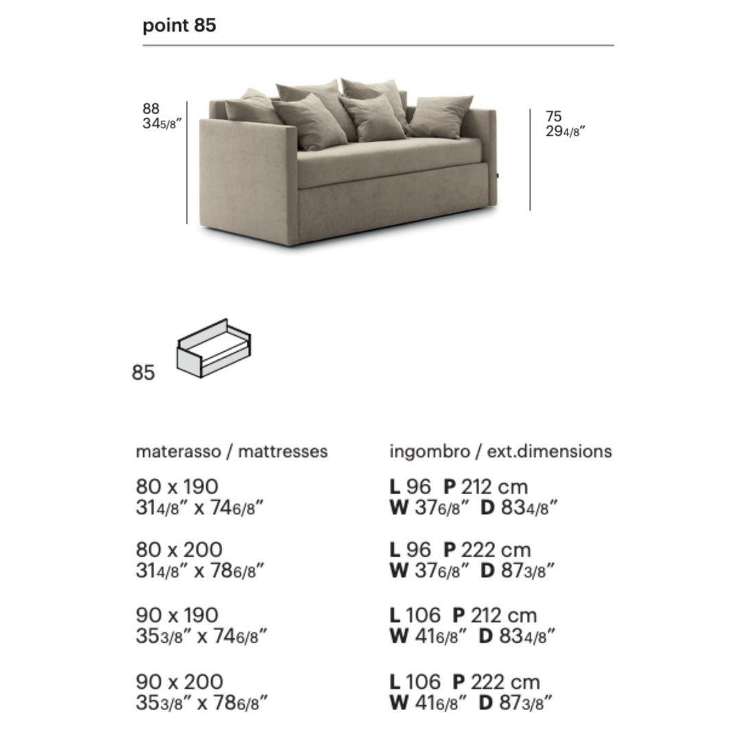 Point 85 |  Sofa Bed