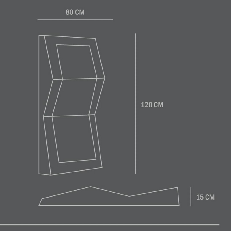 Sculpt Wall Art, Face Big | Dark Grey