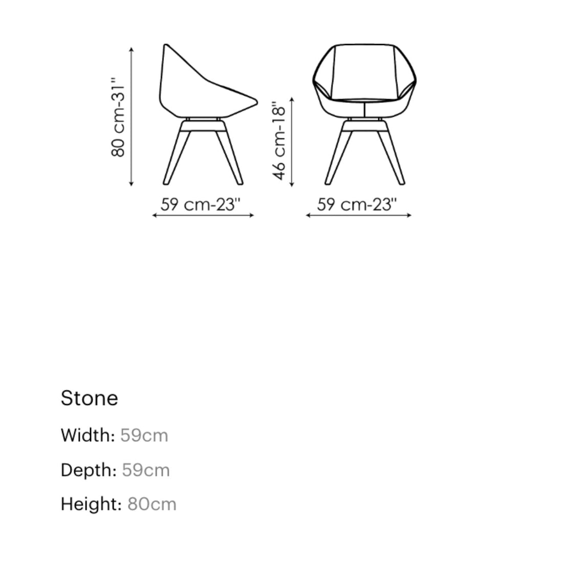 Stone | Wooden Chair
