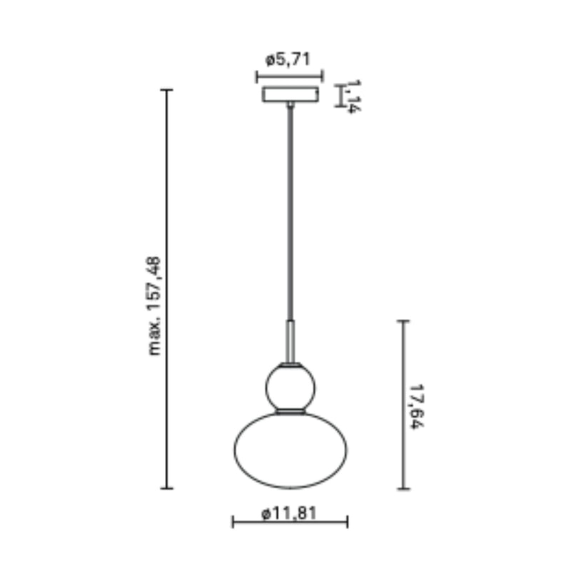 Rizzatto 32 | Satin Brass/Opal Pendant