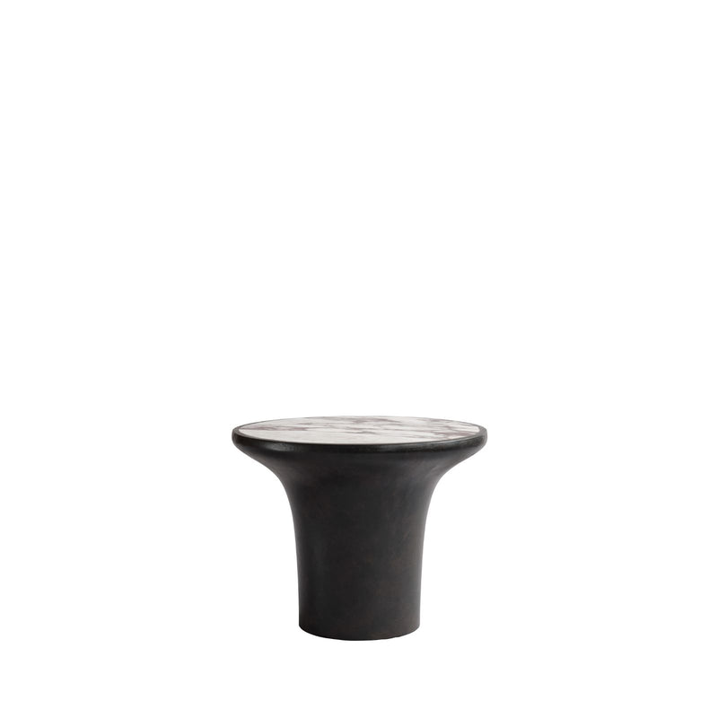 Trumpet | Side Table Low Calacatta Stone