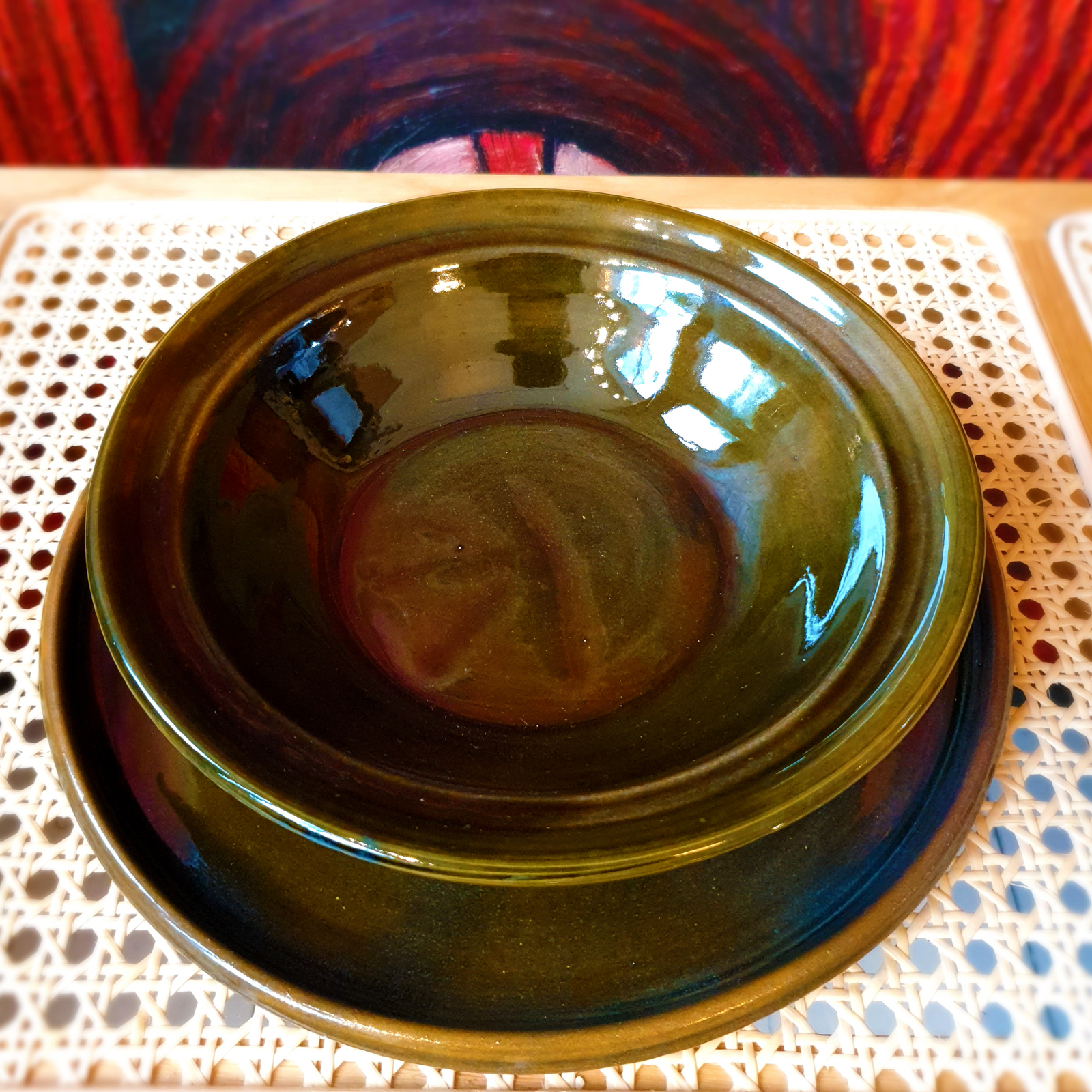 Indor | Green Ceramic Plate
